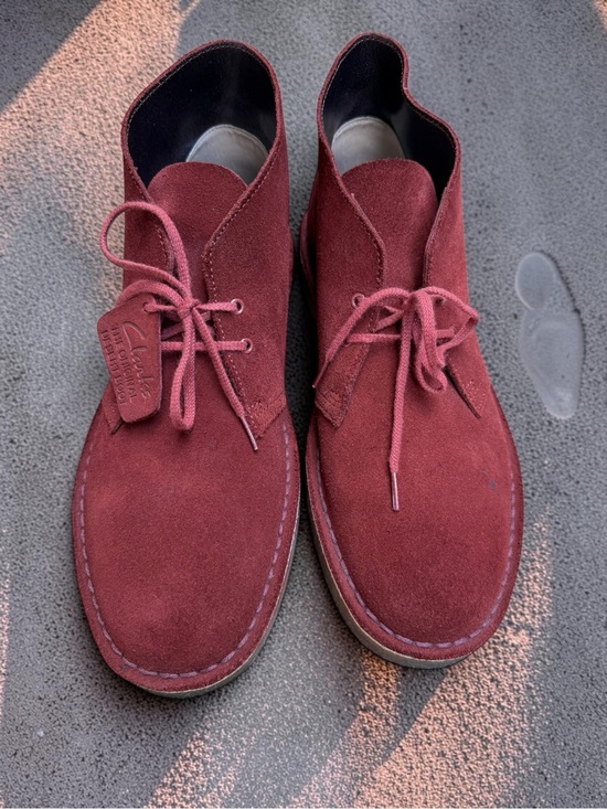 Clarks Other - Clarks Originals Desert Boot Burgundy Oxblood Suede Men’s US 9.5 UK 8.5 EU 42.5